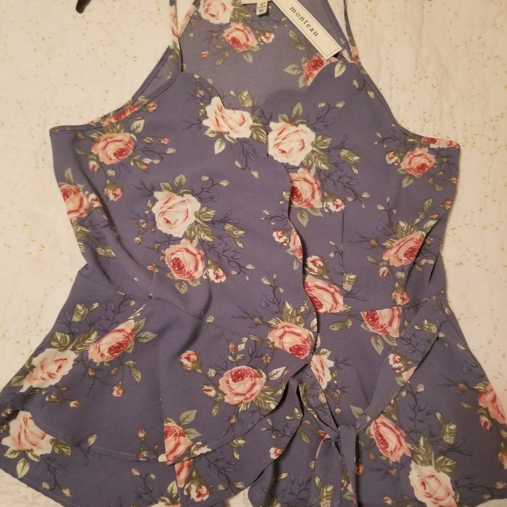 Sexy Floral Wrap Top